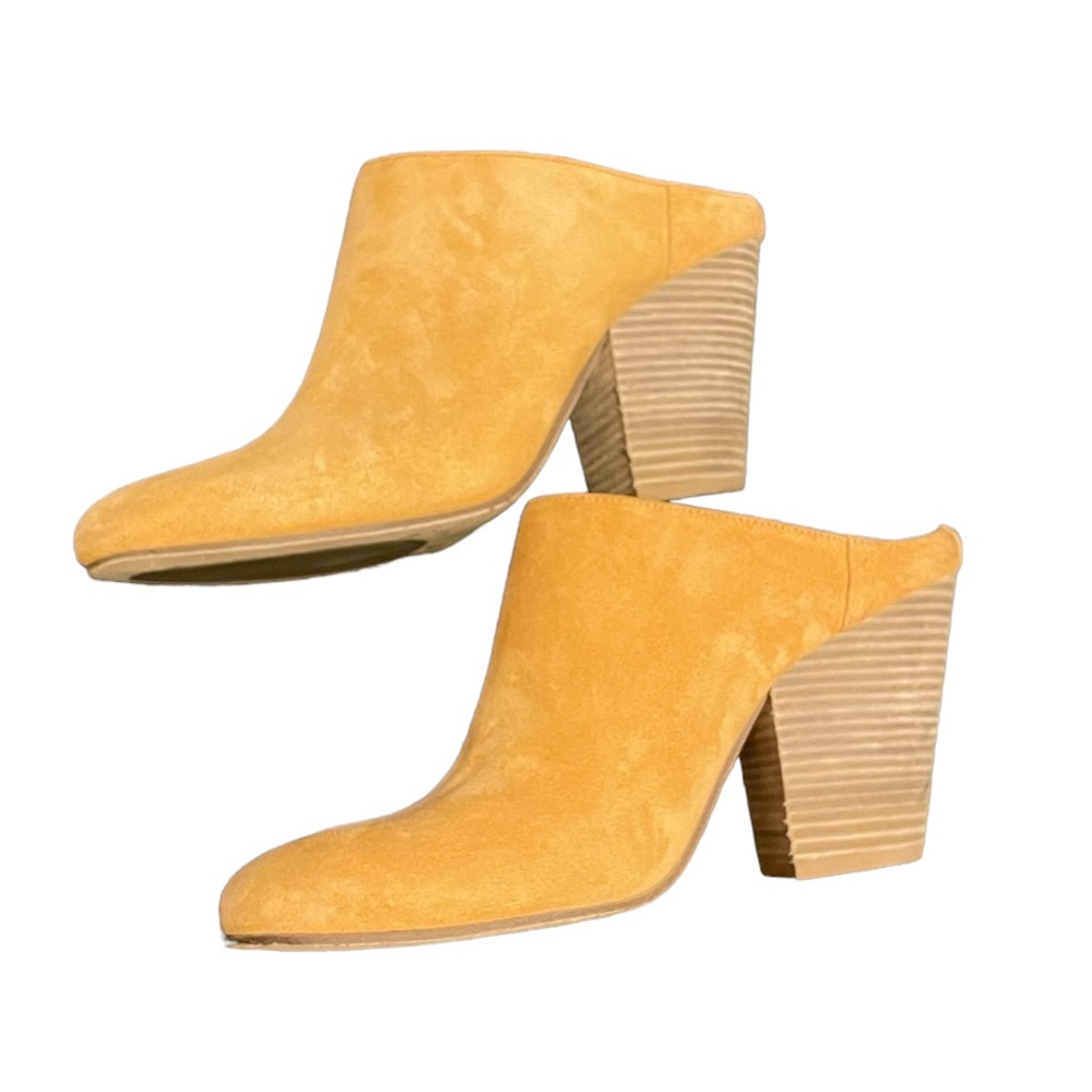 HUMANOID GENUINE LEATHER MADE IN ITALY BLOCK HEEL MULES